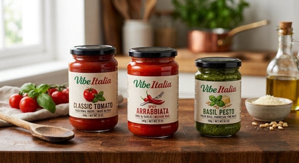 Ready-Made Sauces (Tomato, Arrabbiata, Basil Pesto, etc.)